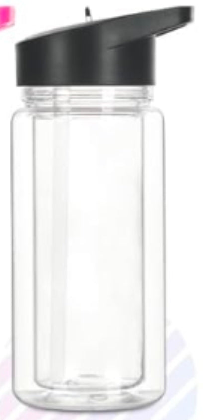 10oz Plastic Snow Globe Tumbler - BLACK