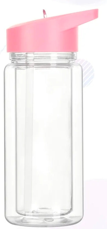 10oz Plastic Snow Globe Tumbler - PINK