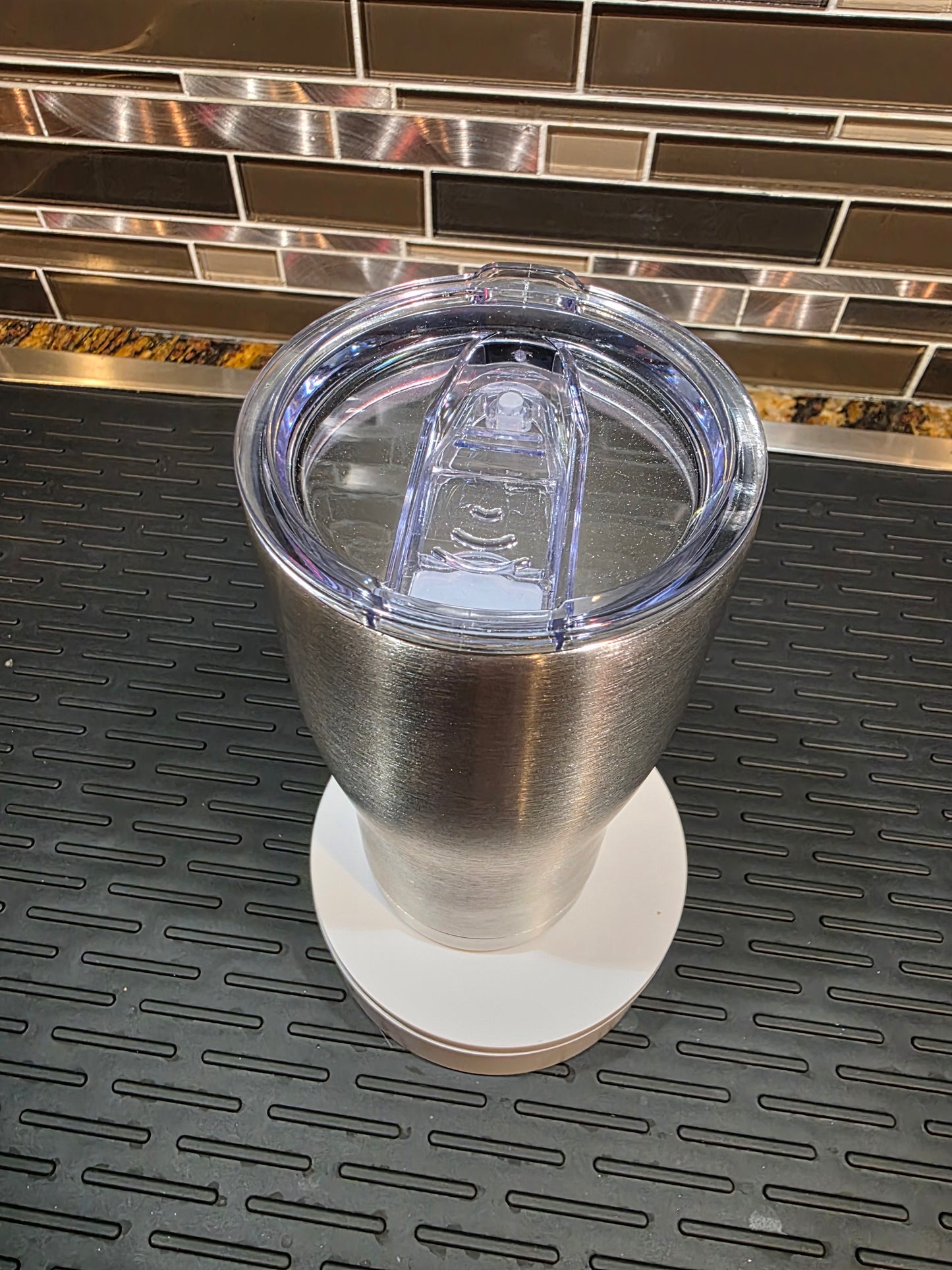 16oz SILVER SS Curved TUMBLER