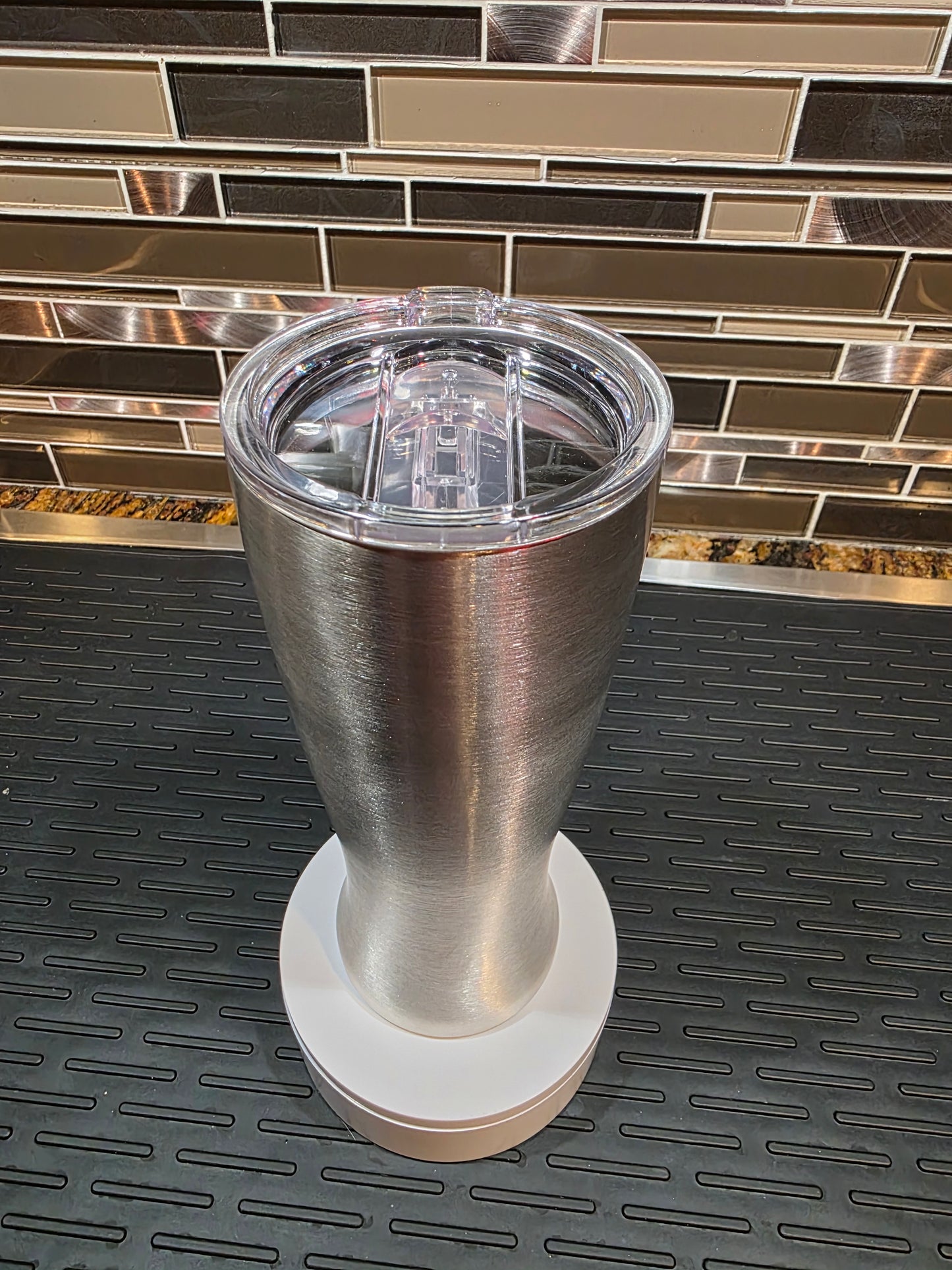 20oz SILVER SS Beer Pilar Tumbler