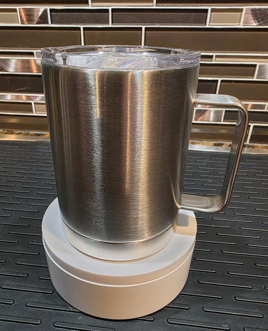 10 oz Silver Stainless Steel Coffee Mug