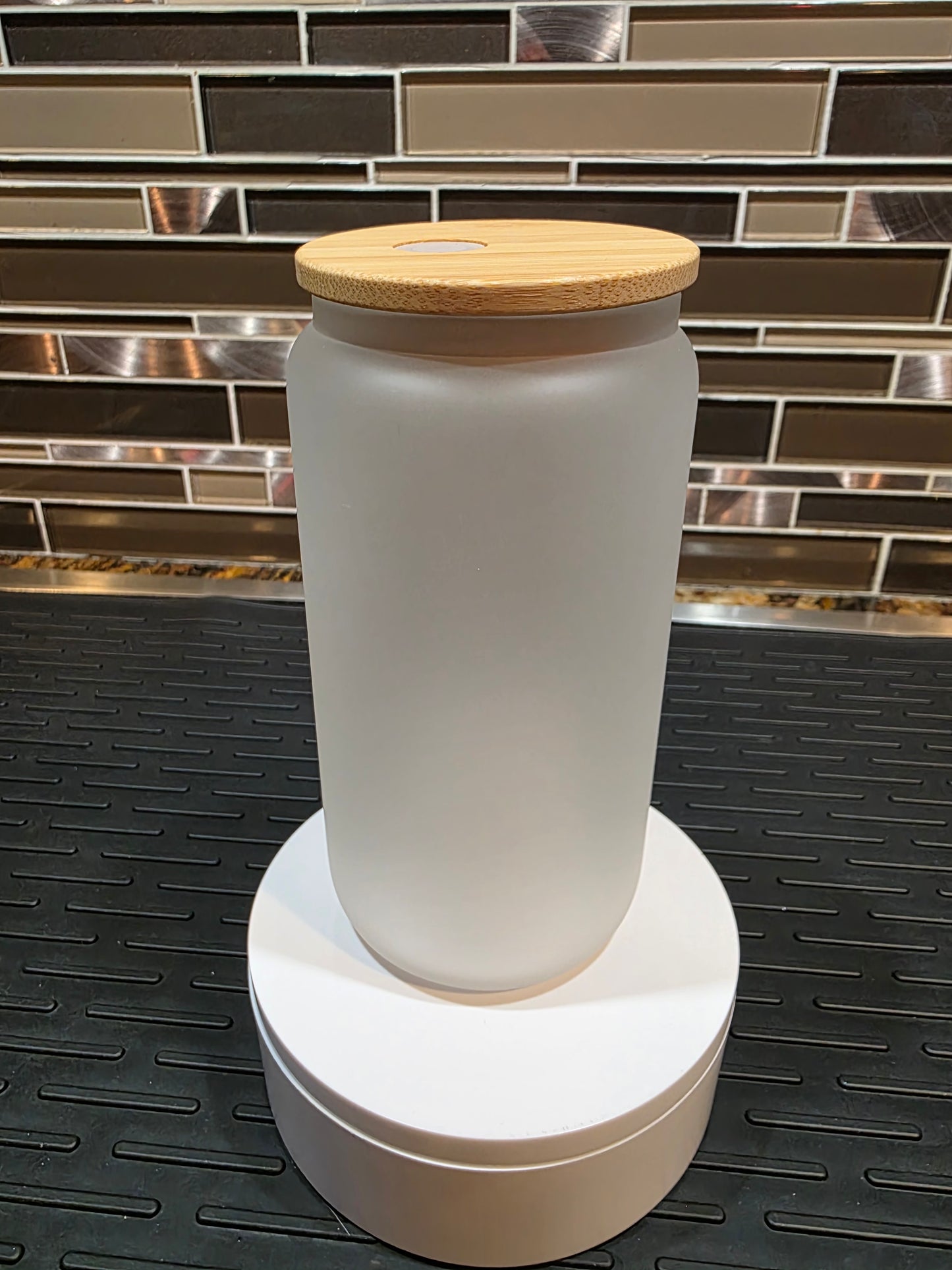 16oz Frosted Matte Glass Tumbler