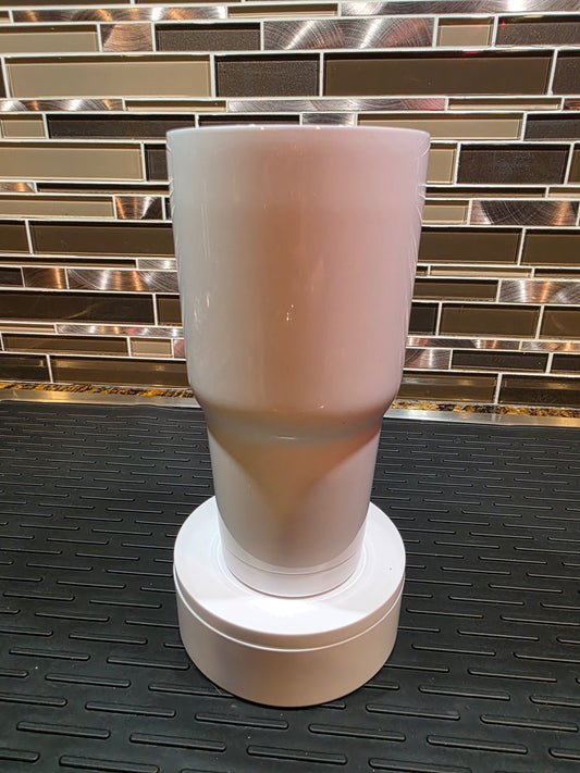 30oz WHITE SS Curved TUMBLER
