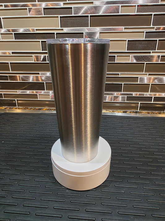 24oz SILVER SS TAPERED Tumbler
