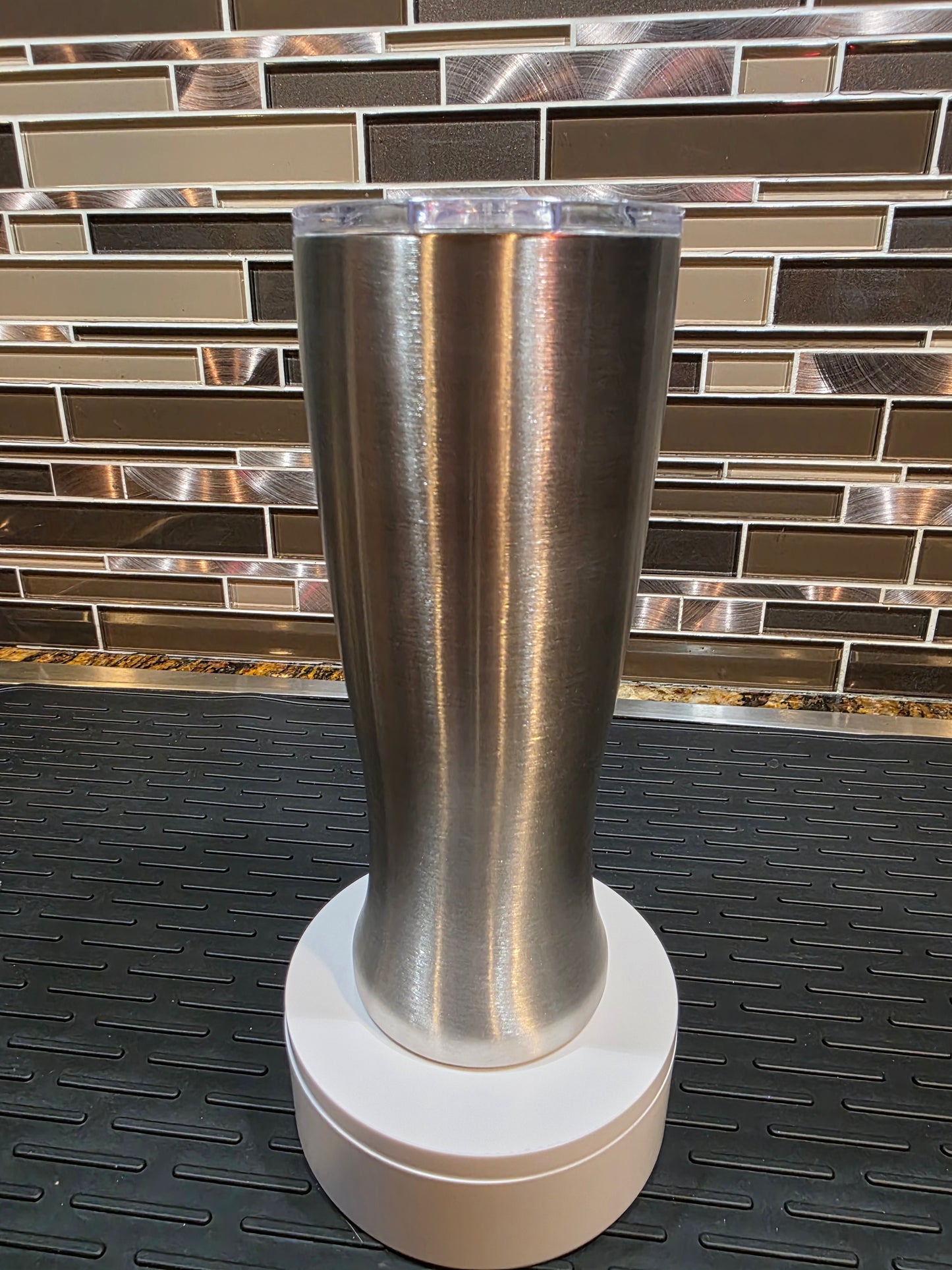 20oz SILVER SS Beer Pilar Tumbler
