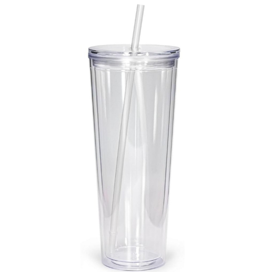24oz Plastic Snow Globe Tumbler