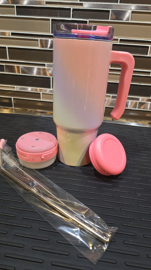 30oz RAINBOW Stainless Steel Bluetooth Tumbler