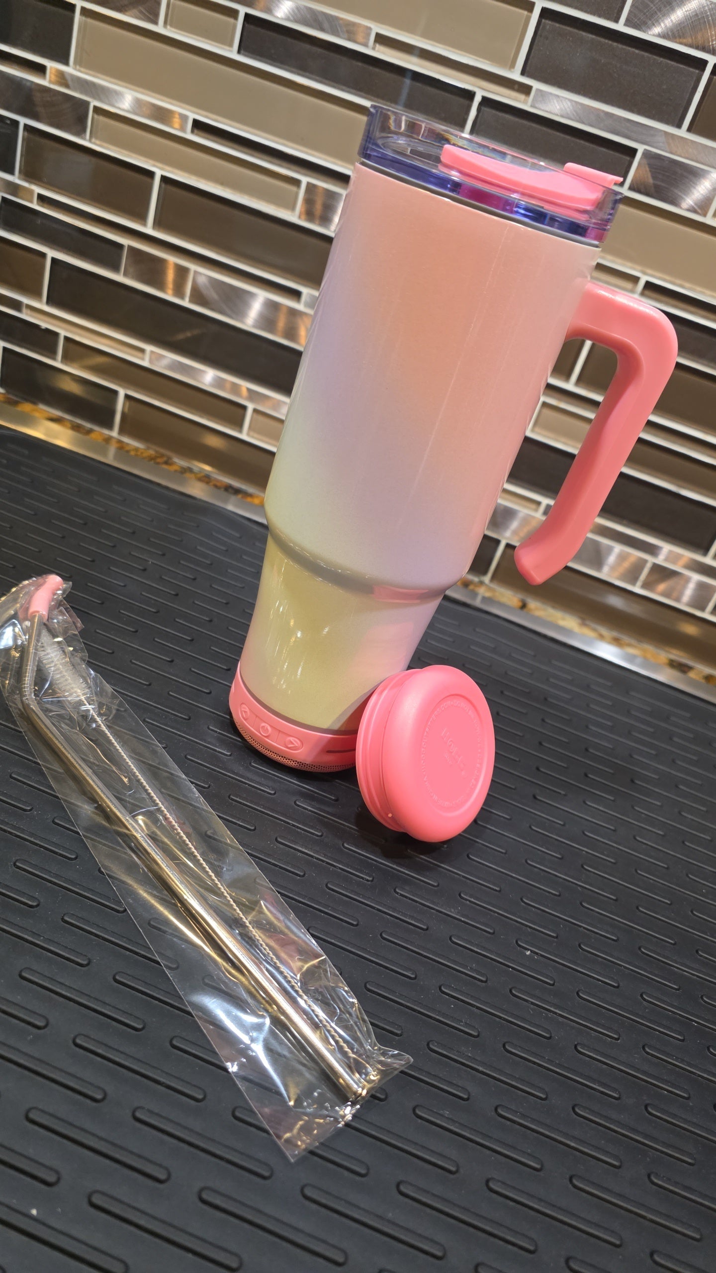 30oz RAINBOW Stainless Steel Bluetooth Tumbler
