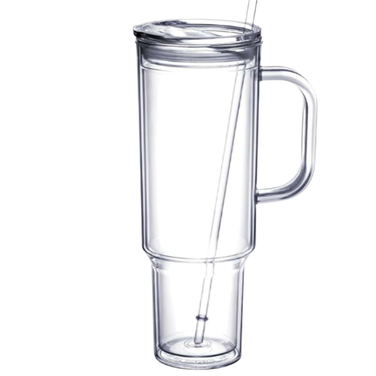 40oz Plastic Snow Globe Tumbler with handle